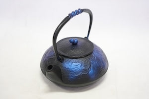 南部鉄器 鉄瓶 ひさご 瑠璃色 0.5L