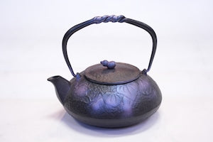 南部鉄器 鉄瓶 ひさご 紫 0.5L