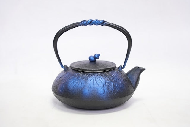 南部鉄器 鉄瓶 ひさご 瑠璃色 0.5L