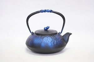 南部鉄器 鉄瓶 ひさご 瑠璃色 0.5L