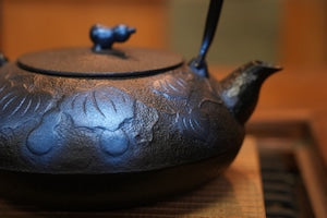南部鉄器 鉄瓶 ひさご大 瑠璃色1.2L