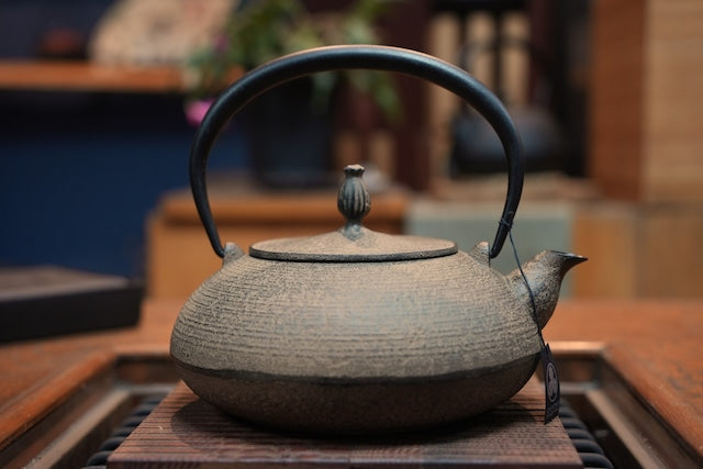 南部鉄器 鉄瓶 平丸糸目 ひさご色 1.2L