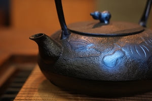 南部鉄器 鉄瓶 ひさご大 瑠璃色1.2L