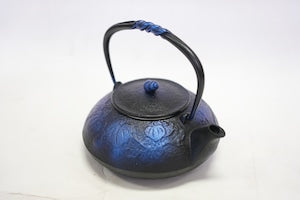 南部鉄器 鉄瓶 ひさご 瑠璃色 0.5L