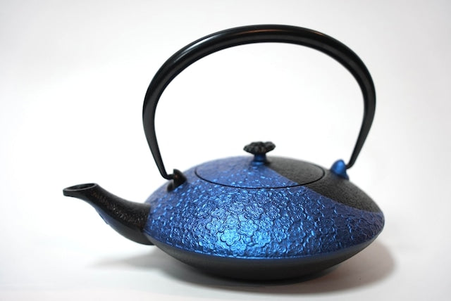 南部鉄器 鉄瓶 陰陽 瑠璃色 0.75L