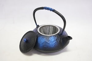 南部鉄器 鉄瓶 ひさご 瑠璃色 0.5L