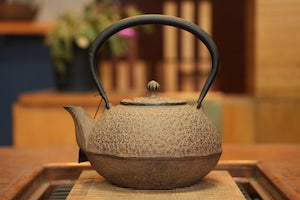 南部鉄器 鉄瓶 梅丸子 ひさご色 1.2L